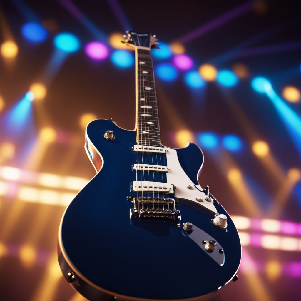 blue electric guitar